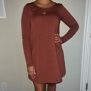 Burnt orange dress!
